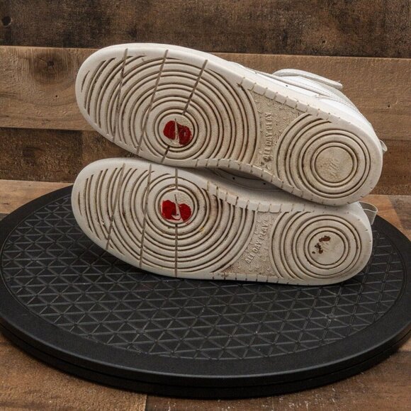 NIKE AIR COURT BOROUGH MID KIDS ATHLETIC SHOES BASKETBALL GYM WHITE SIZE 5.5Y - Picture 4 of 9